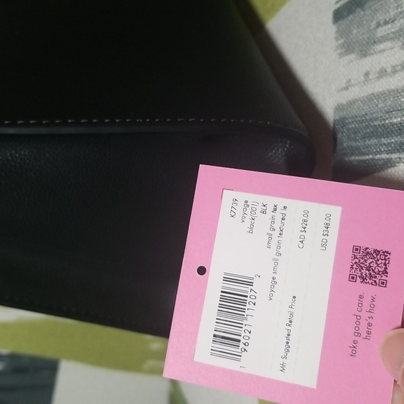 Kate Spade Voyage Small Grain Textured Leather In Black Like New - Picture 12 of 15